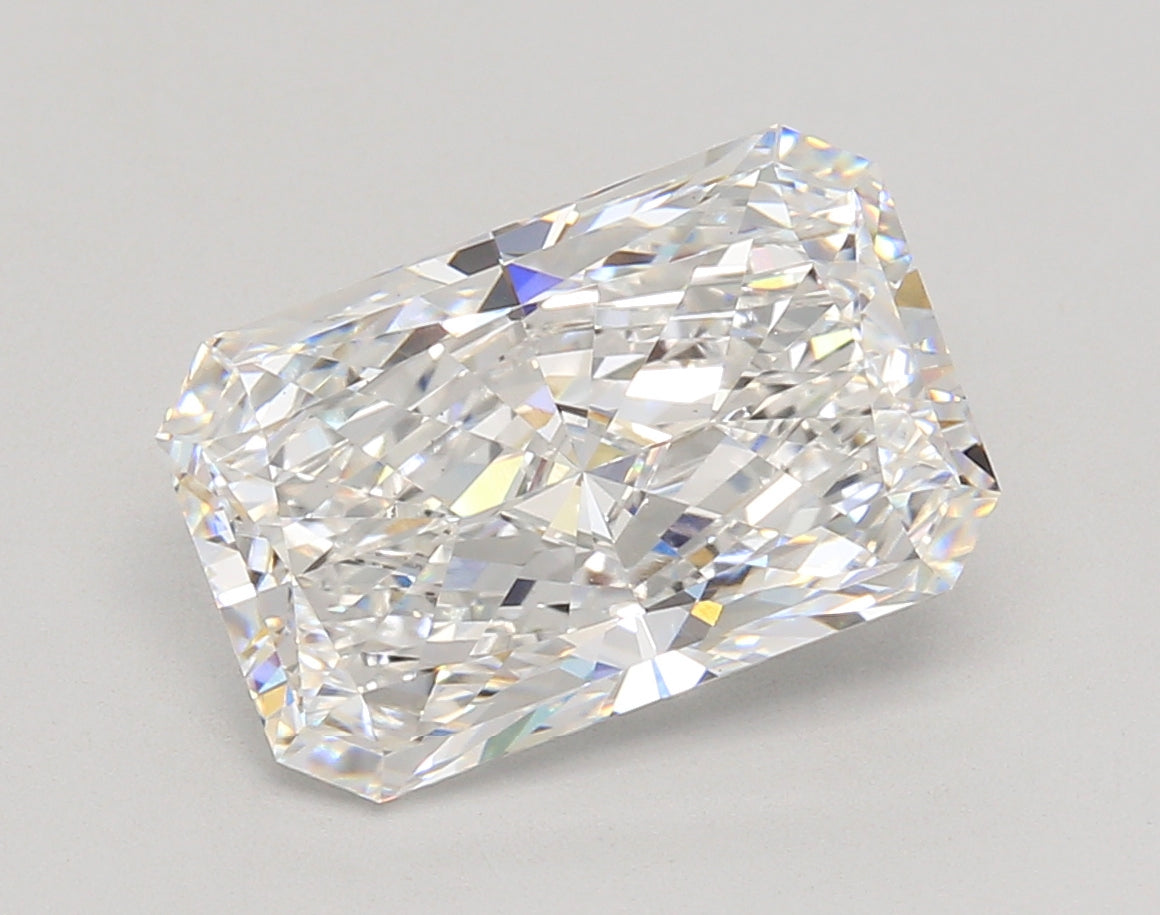 4.53 Carat Radiant Shaped, Ideal Cut, E Color, VVS2 Clarity, IGI Certified Lab Grown Diamond