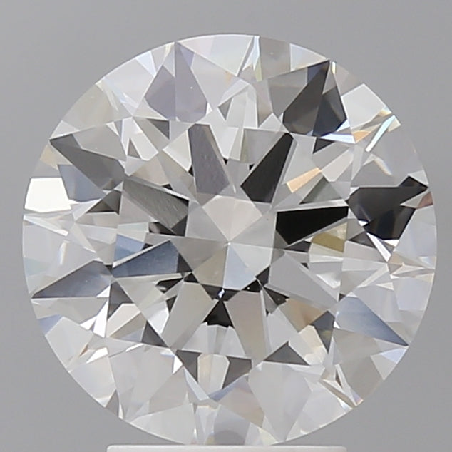 4.05 Carat Round Shaped, Ideal Cut, F Color, VVS2 Clarity, IGI Certified Lab Grown Diamond