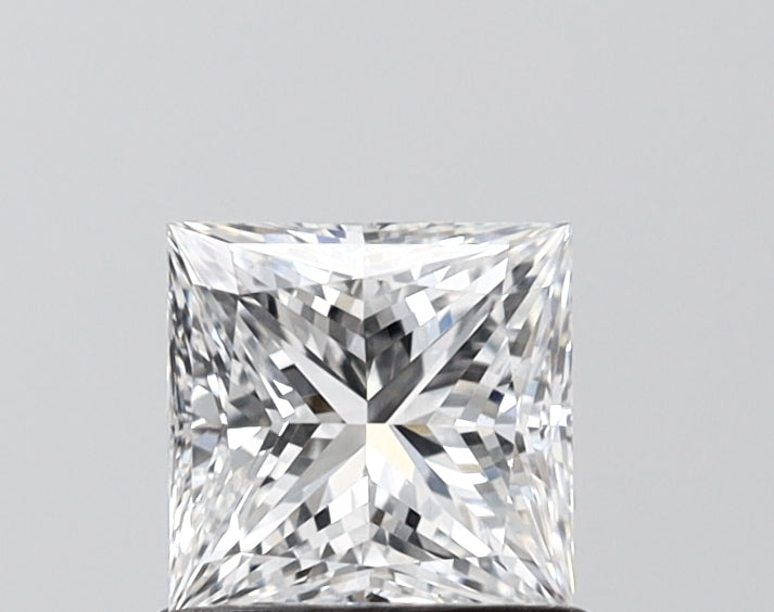 1.02 Carat Princess Shaped, Ideal Cut, D Color, VS1 Clarity, IGI Certified Lab Grown Diamond