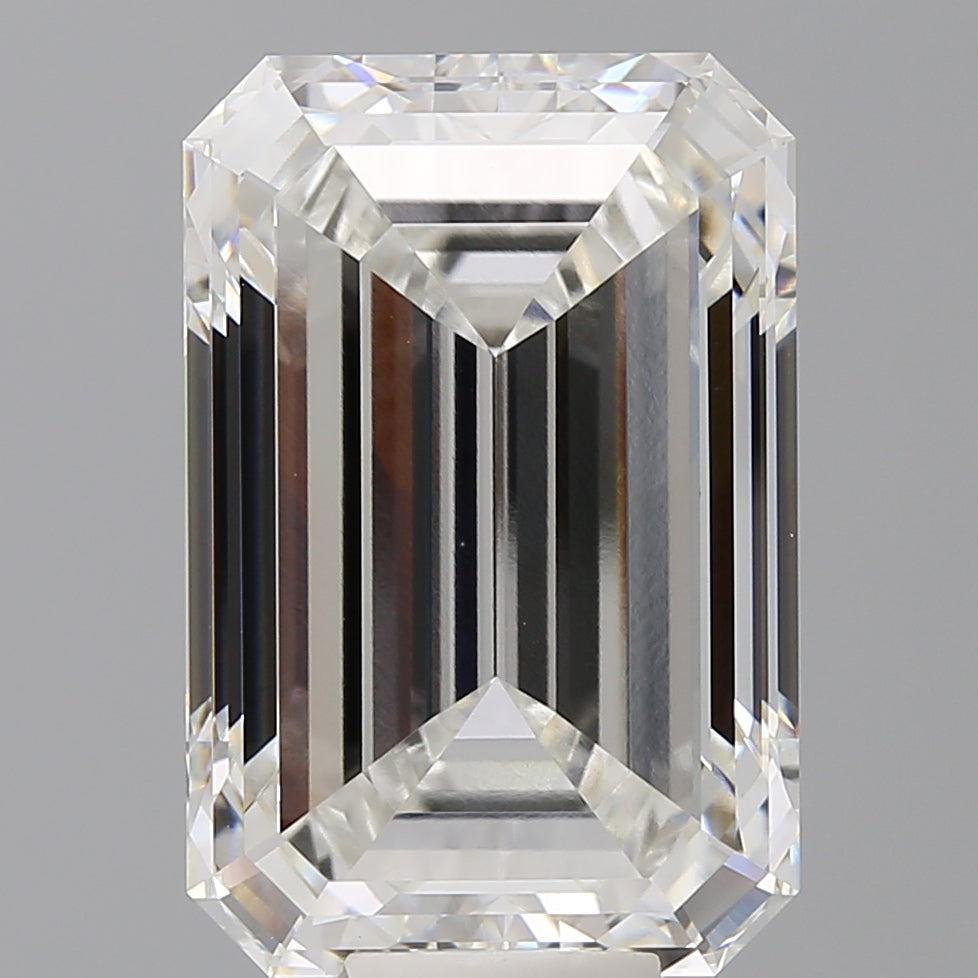 12.55 Carat Emerald Shaped, Ideal Cut, F Color, VVS2 Clarity, IGI Certified Lab Grown Diamond