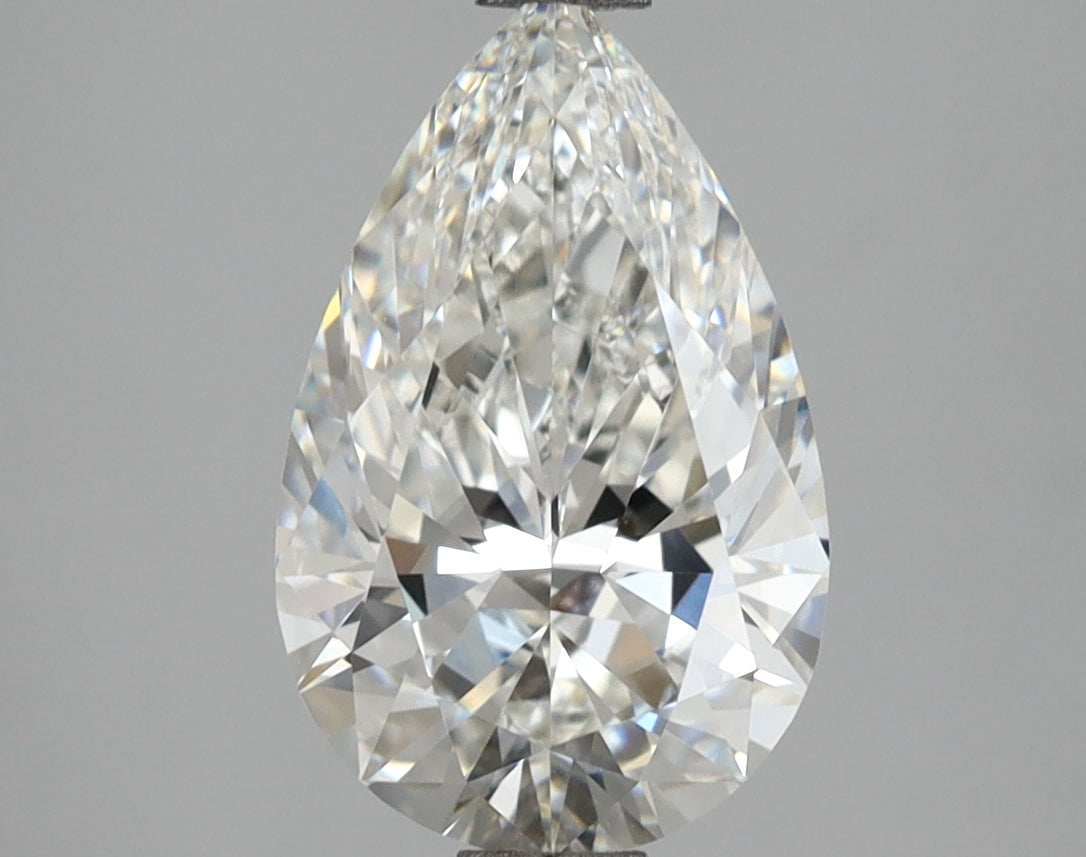 2.51 Carat Pear Shaped, Ideal Cut, E Color, VVS2 Clarity, IGI Certified Lab Grown Diamond