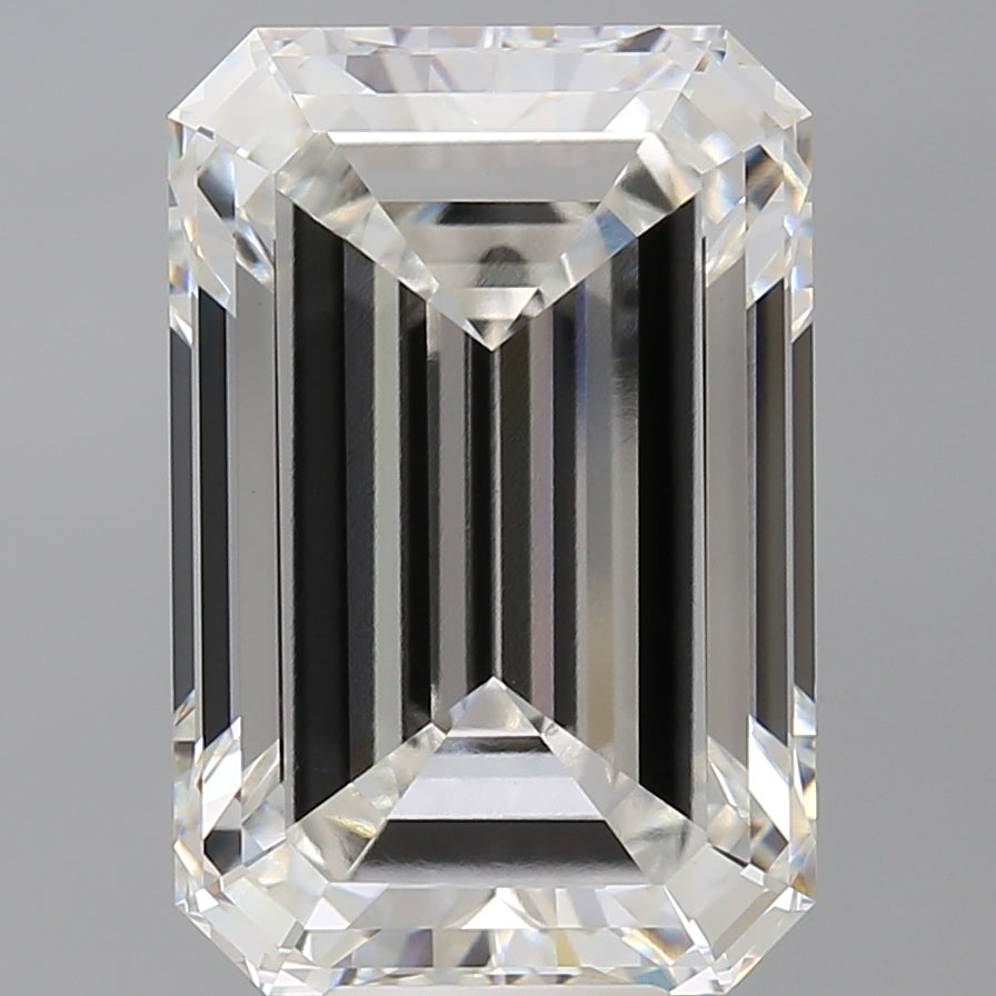 10.04 Carat Emerald Shaped, Ideal Cut, F Color, VVS2 Clarity, IGI Certified Lab Grown Diamond