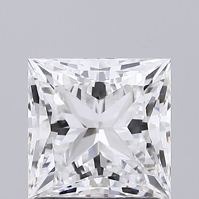 1.55 Carat Princess Shaped, Ideal Cut, D Color, VS1 Clarity, IGI Certified Lab Grown Diamond