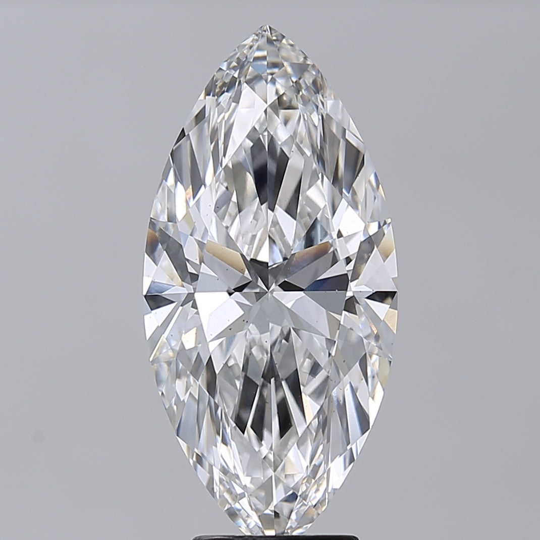 5.02 Carat Marquise Shaped, Excellent Cut, F Color, VS2 Clarity, IGI Certified Lab Grown Diamond