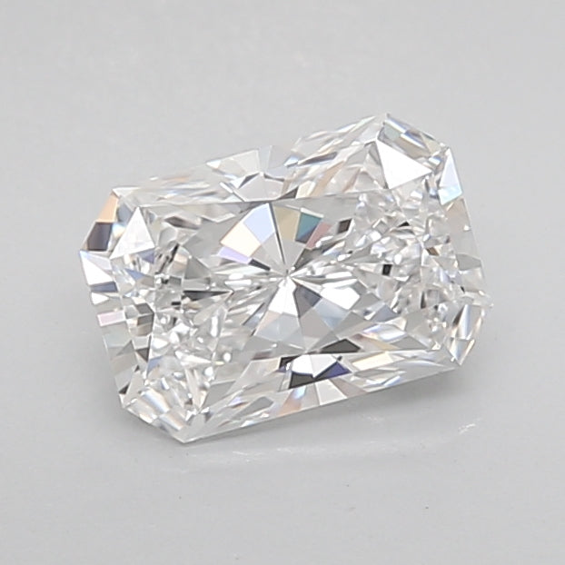 1.58 Carat Radiant Shaped, Ideal Cut, D Color, VS1 Clarity, IGI Certified Lab Grown Diamond