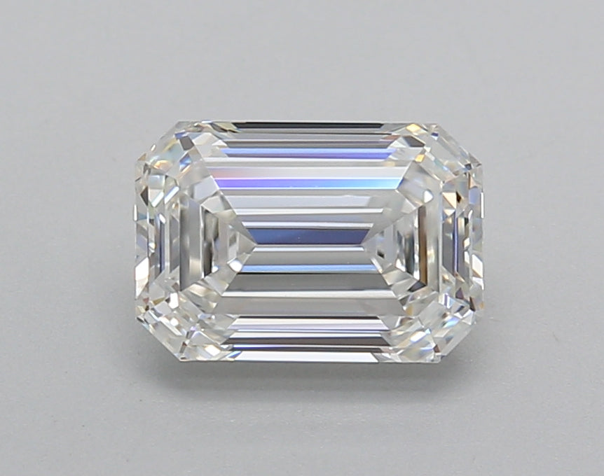 1.50 Carat Emerald Shaped, Very Good Cut, E Color, VVS2 Clarity, IGI Certified Lab Grown Diamond