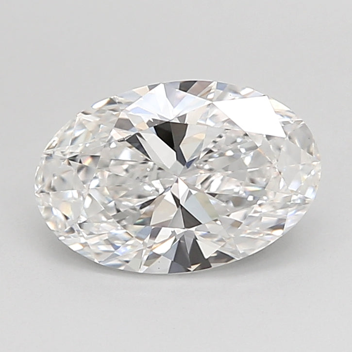 1.55 Carat Oval Shaped, Ideal Cut, D Color, VVS2 Clarity, IGI Certified Lab Grown Diamond