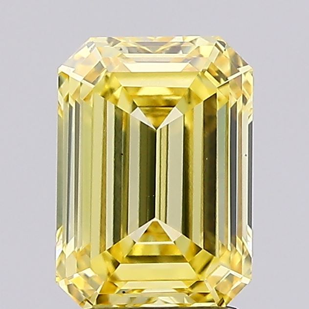 2.04 Carat Emerald Shaped, Ideal Cut, VS1 Clarity, IGI Certified Lab Grown Diamond