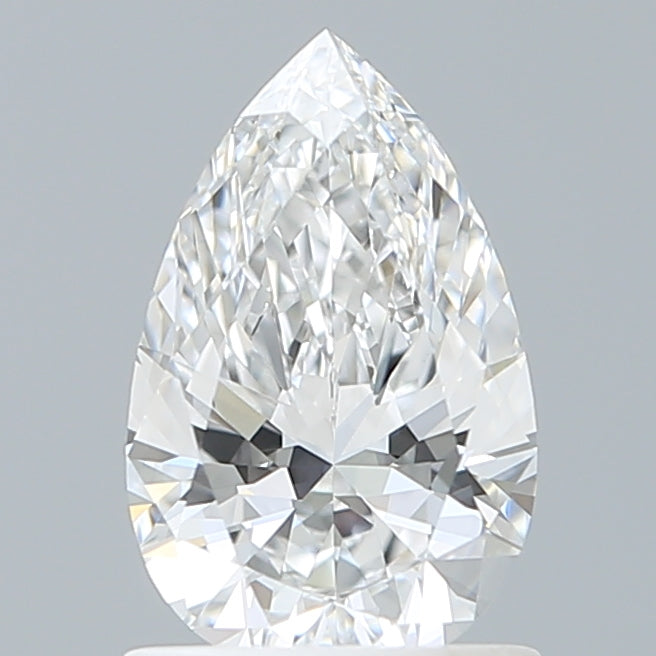 1.06 Carat Pear Shaped, Ideal Cut, D Color, VVS2 Clarity, IGI Certified Lab Grown Diamond