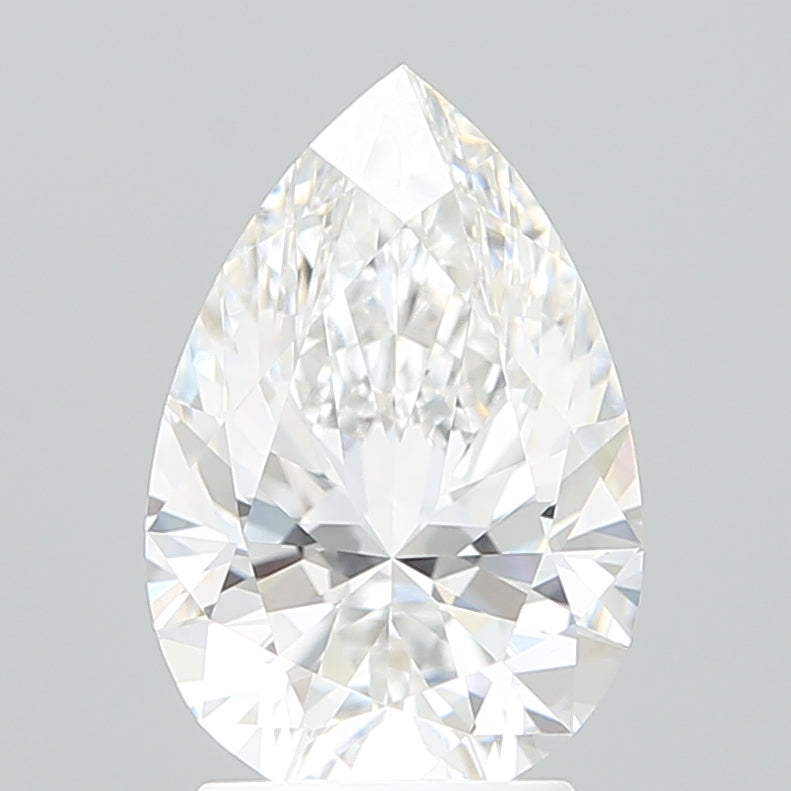 2.60 Carat Pear Shaped, Ideal Cut, E Color, VVS2 Clarity, IGI Certified Lab Grown Diamond