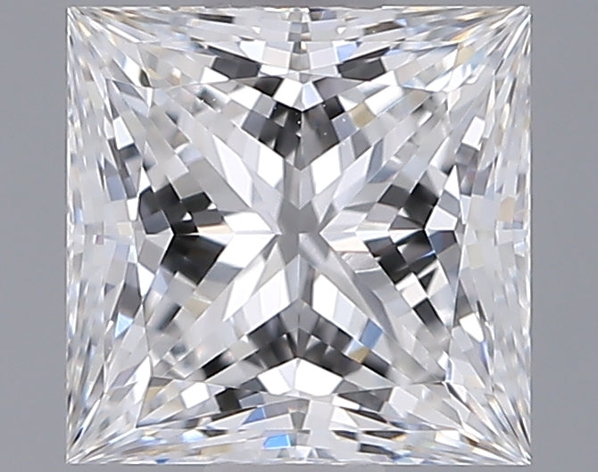 1.32 Carat Princess Shaped, Ideal Cut, E Color, VVS2 Clarity, IGI Certified Lab Grown Diamond