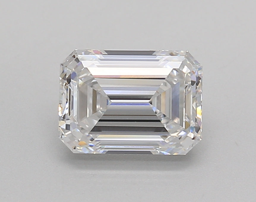 1.51 Carat Emerald Shaped, Very Good Cut, D Color, VVS2 Clarity, IGI Certified Lab Grown Diamond