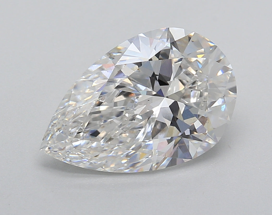 3.01 Carat Pear Shaped, Excellent Cut, E Color, VS1 Clarity, IGI Certified Lab Grown Diamond