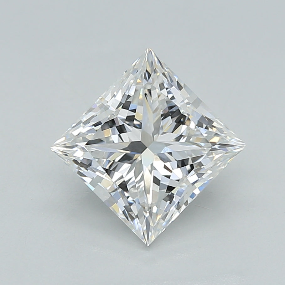 2.00 Carat Princess Shaped, Ideal Cut, E Color, VVS2 Clarity, IGI Certified Lab Grown Diamond