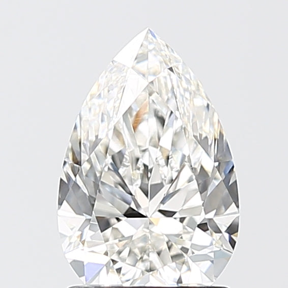 1.55 Carat Pear Shaped, Ideal Cut, F Color, VVS2 Clarity, IGI Certified Lab Grown Diamond