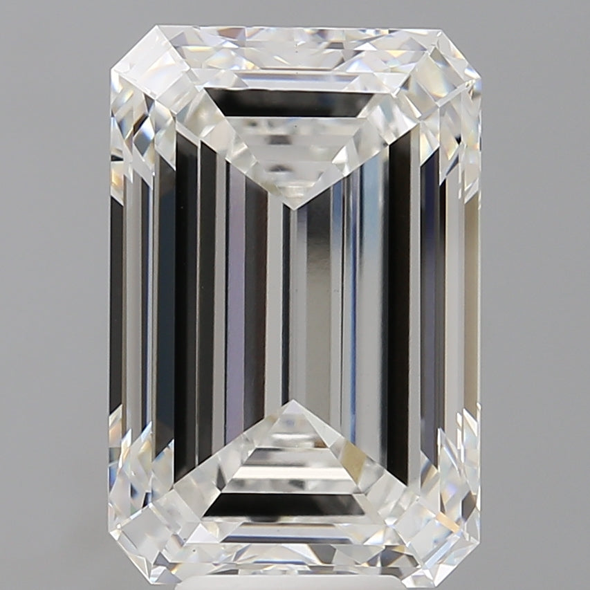 8.50 Carat Emerald Shaped, Ideal Cut, F Color, VS1 Clarity, IGI Certified Lab Grown Diamond