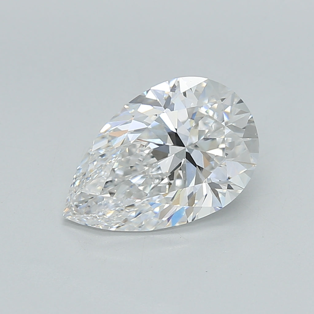 2.00 Carat Pear Shaped, Ideal Cut, D Color, VVS1 Clarity, IGI Certified Lab Grown Diamond