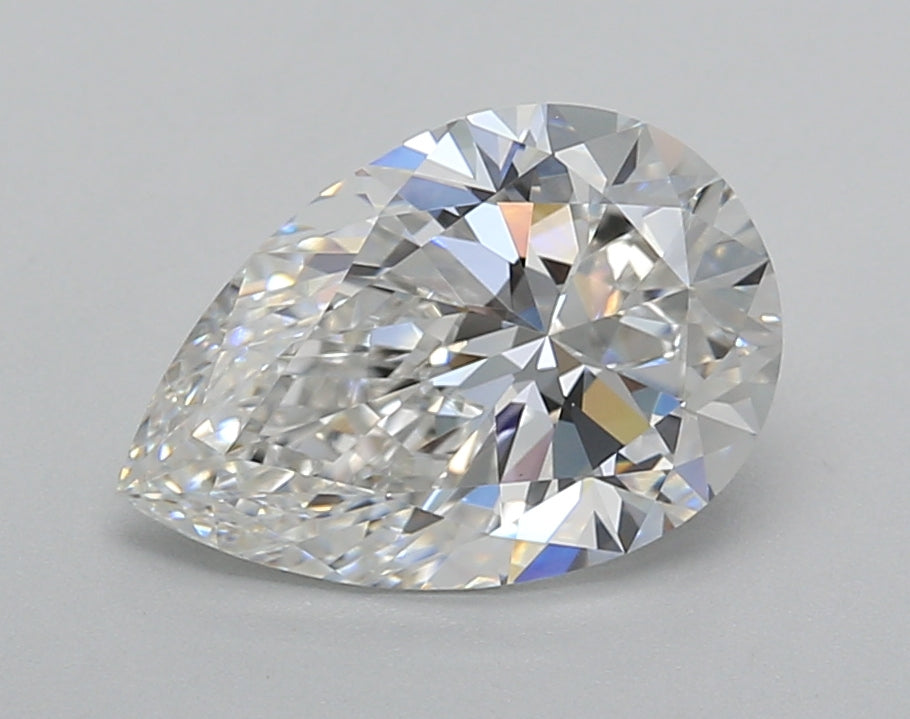 2.02 Carat Pear Shaped, Excellent Cut, F Color, VVS2 Clarity, IGI Certified Lab Grown Diamond