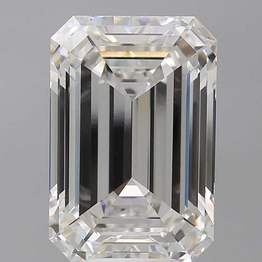 8.58 Carat Emerald Shaped, Ideal Cut, F Color, VVS2 Clarity, IGI Certified Lab Grown Diamond