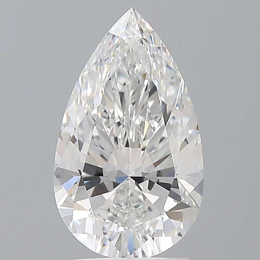 2.53 Carat Pear Shaped, Ideal Cut, E Color, VS1 Clarity, IGI Certified Lab Grown Diamond