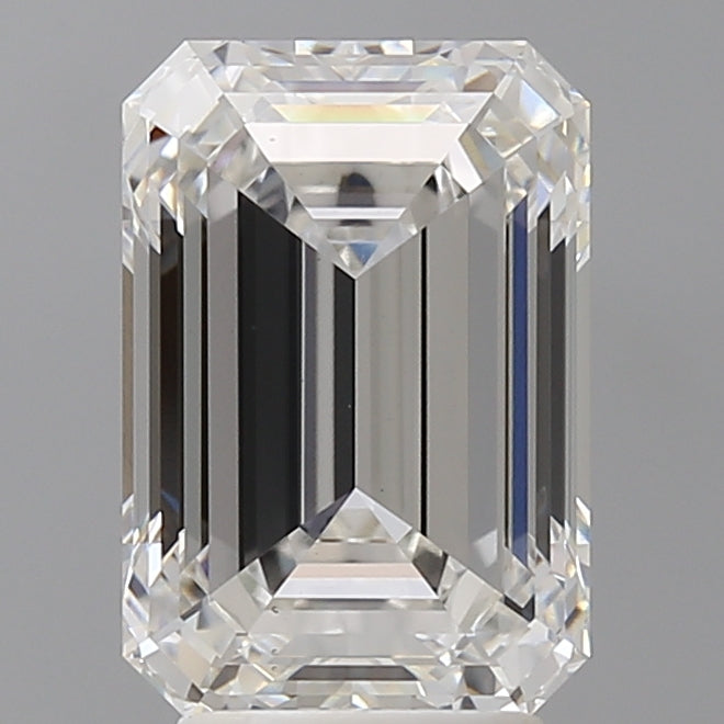 4.09 Carat Emerald Shaped, Ideal Cut, F Color, VS1 Clarity, IGI Certified Lab Grown Diamond