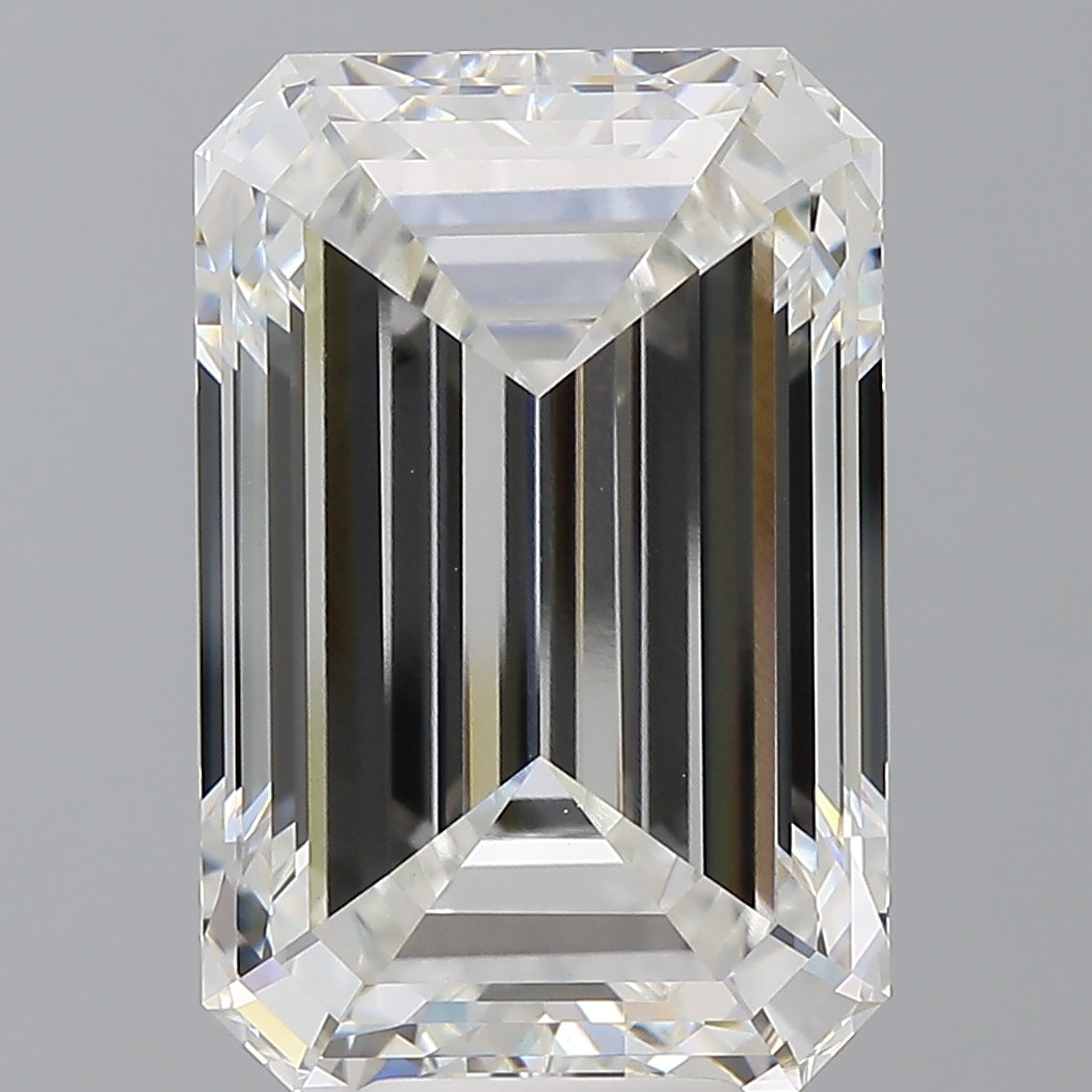 10.03 Carat Emerald Shaped, Ideal Cut, F Color, VVS2 Clarity, IGI Certified Lab Grown Diamond