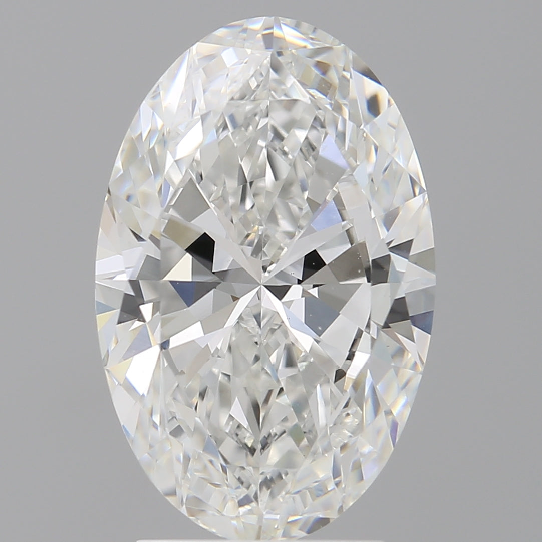 3.50 Carat Oval Shaped, Ideal Cut, F Color, VVS2 Clarity, IGI Certified Lab Grown Diamond