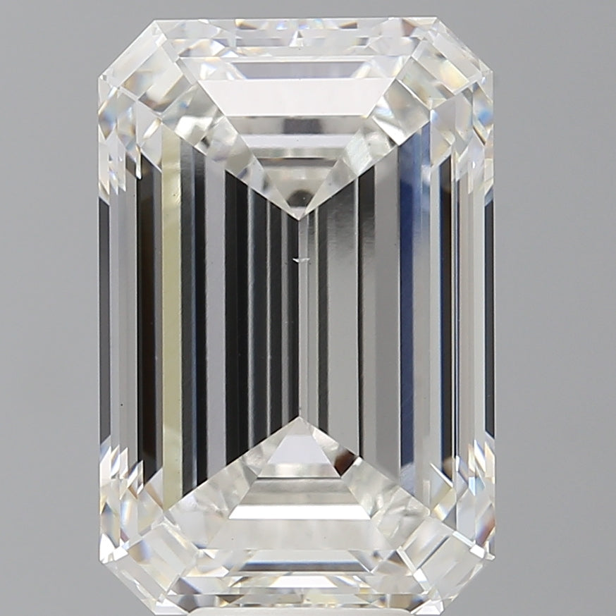 9.60 Carat Emerald Shaped, Ideal Cut, F Color, VS1 Clarity, IGI Certified Lab Grown Diamond