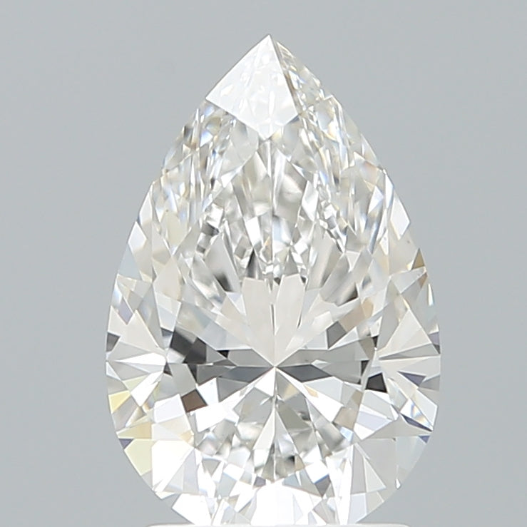 2.17 Carat Pear Shaped, Ideal Cut, F Color, VVS2 Clarity, IGI Certified Lab Grown Diamond