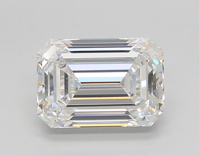 2.07 Carat Emerald Shaped, Ideal Cut, F Color, VVS1 Clarity, IGI Certified Lab Grown Diamond