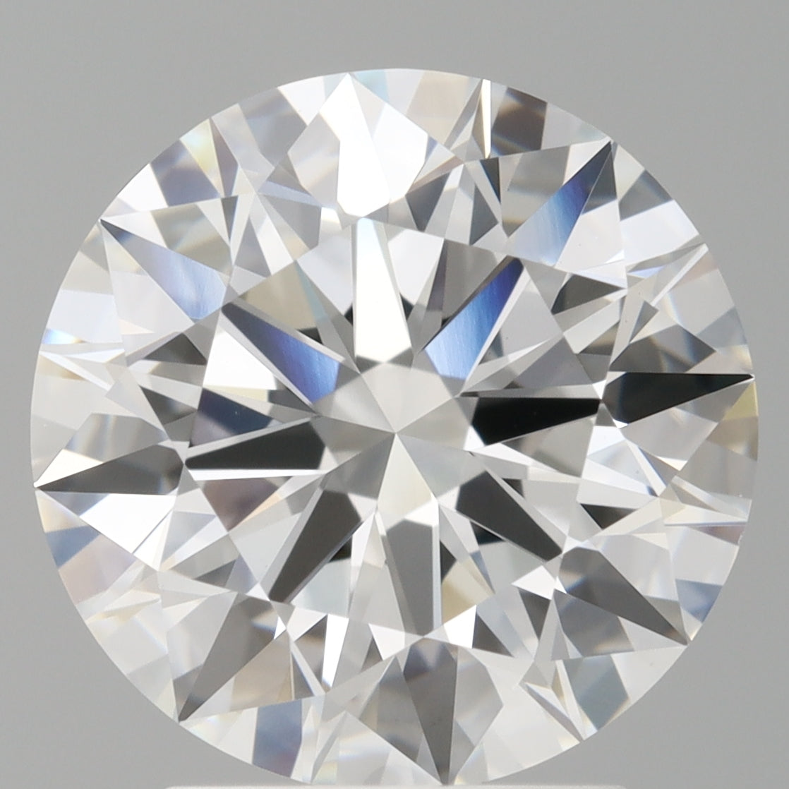 3.04 Carat Round Shaped, Ideal Cut, E Color, VVS2 Clarity, IGI Certified Lab Grown Diamond
