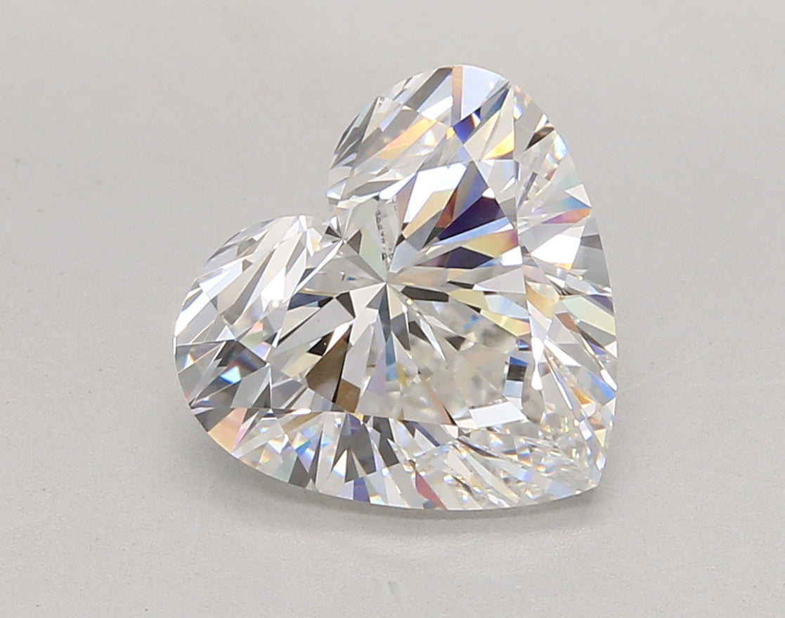 4.50 Carat Heart Shaped, Ideal Cut, E Color, VVS2 Clarity, IGI Certified Lab Grown Diamond
