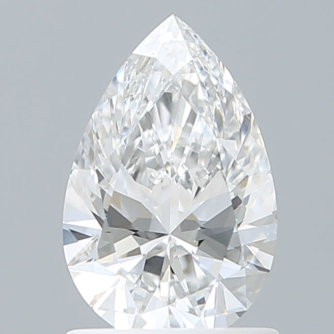 1.10 Carat Pear Shaped, Ideal Cut, D Color, VVS2 Clarity, IGI Certified Lab Grown Diamond