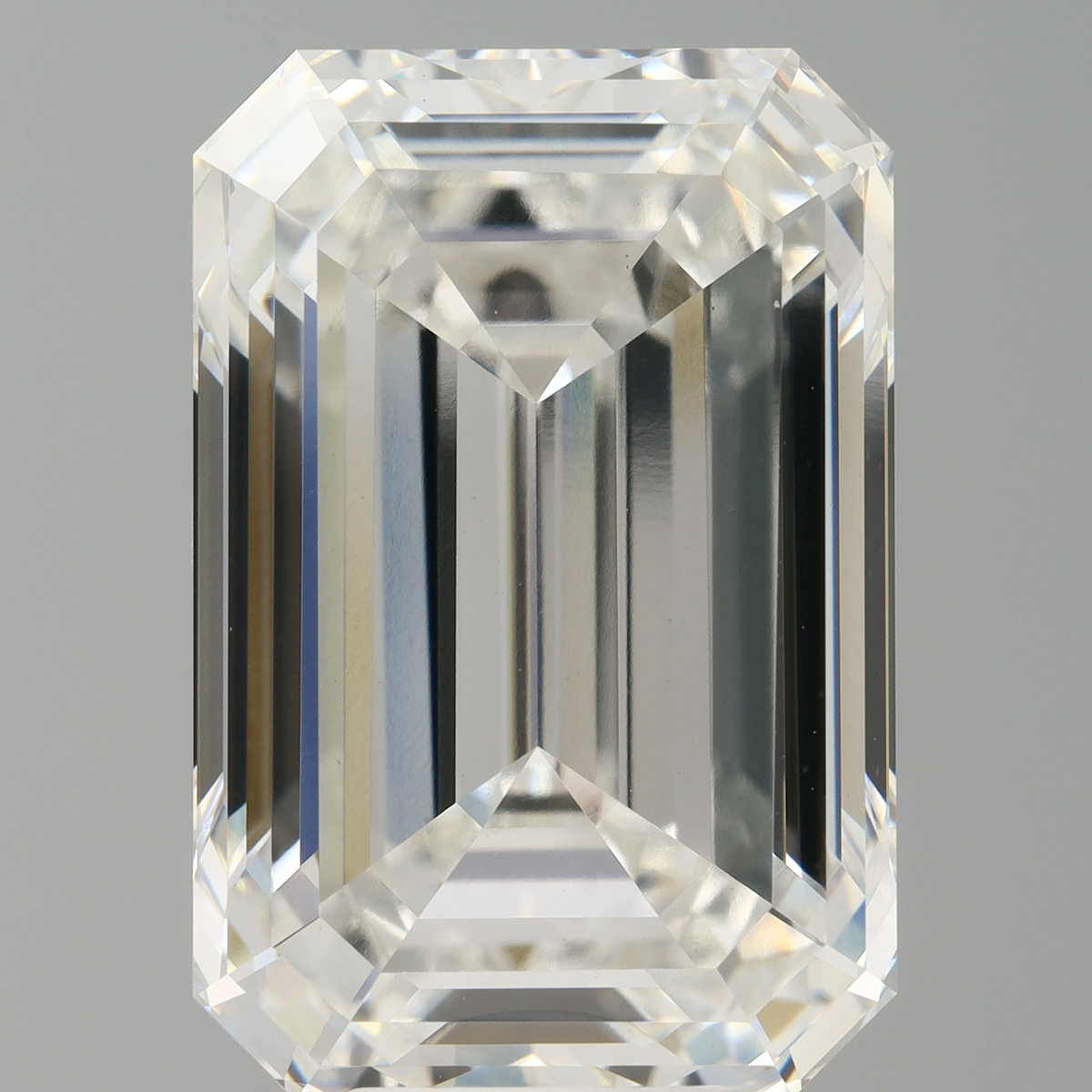 10.05 Carat Emerald Shaped, Ideal Cut, F Color, VVS2 Clarity, IGI Certified Lab Grown Diamond
