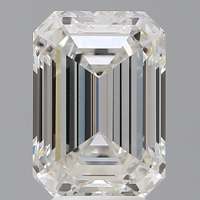 4.57 Carat Emerald Shaped, Ideal Cut, F Color, VVS2 Clarity, IGI Certified Lab Grown Diamond