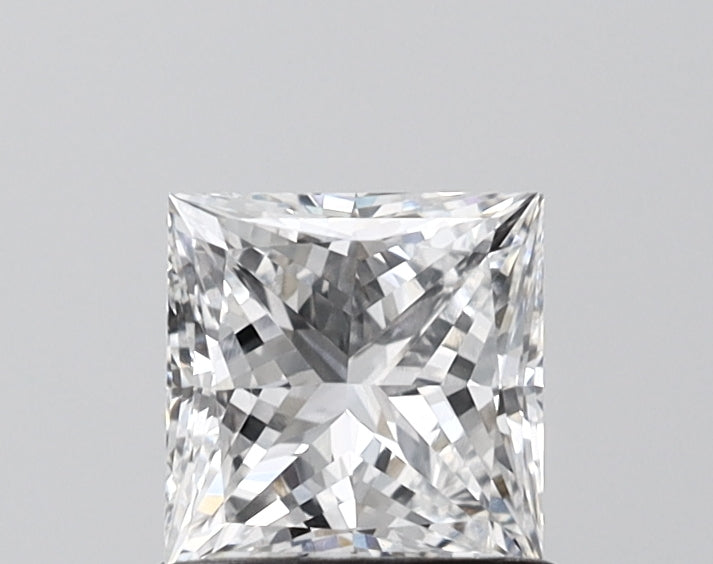 1.02 Carat Princess Shaped, Excellent Cut, D Color, VVS2 Clarity, IGI Certified Lab Grown Diamond