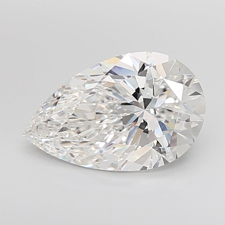 6.03 Carat Pear Shaped, Ideal Cut, F Color, VVS2 Clarity, IGI Certified Lab Grown Diamond