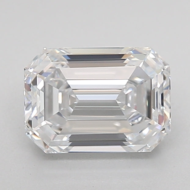 1.74 Carat Emerald Shaped, Ideal Cut, E Color, IF Clarity, IGI Certified Lab Grown Diamond