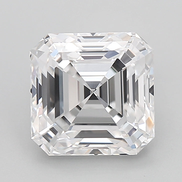 3.02 Carat Asscher Shaped, Excellent Cut, D Color, VVS2 Clarity, IGI Certified Lab Grown Diamond