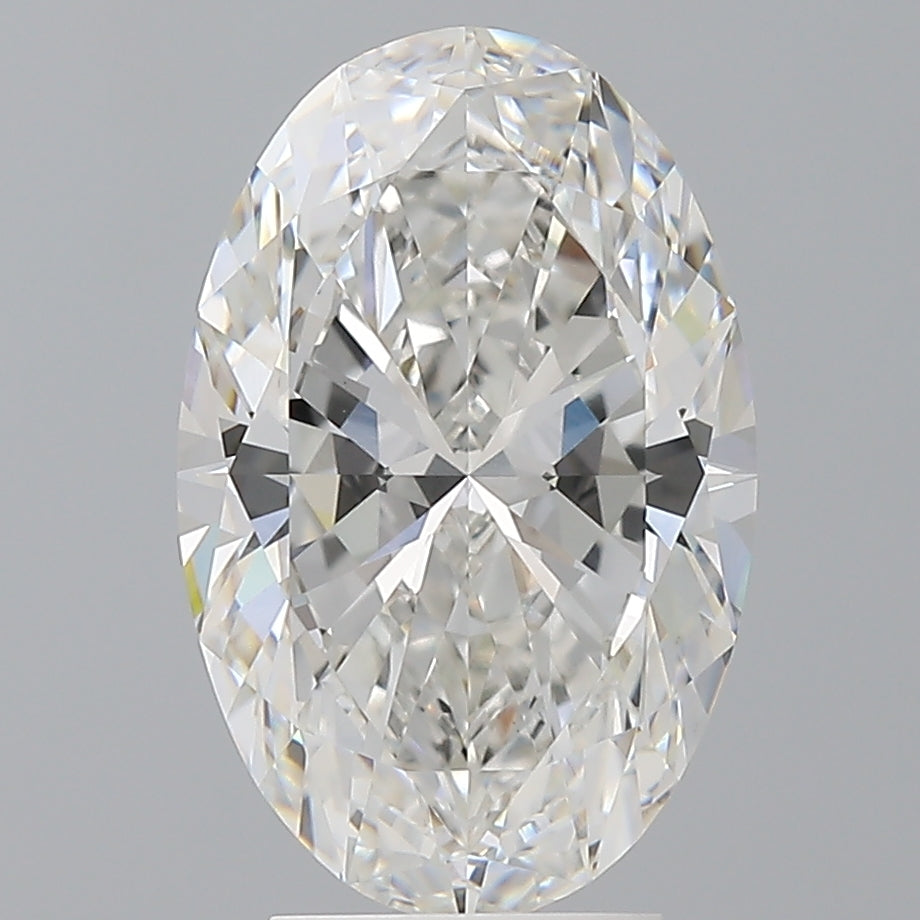 4.10 Carat Oval Shaped, Ideal Cut, F Color, VVS2 Clarity, IGI Certified Lab Grown Diamond