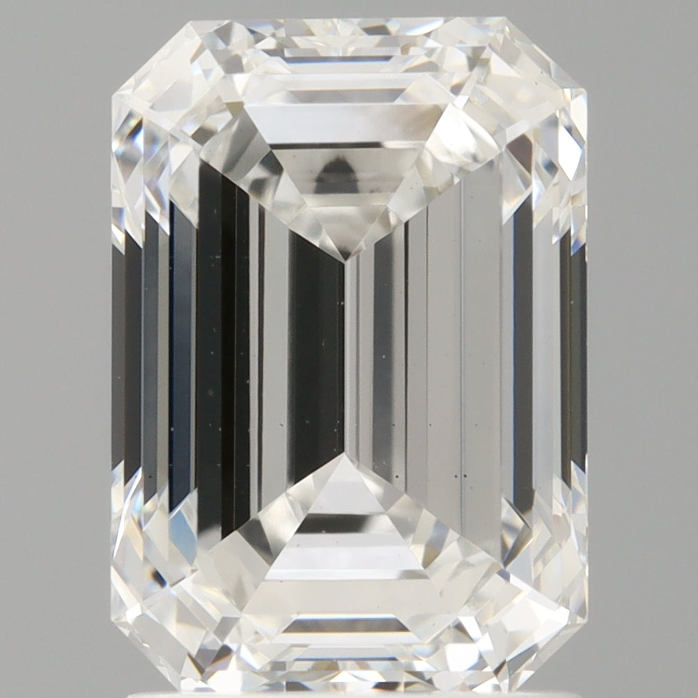 2.10 Carat Emerald Shaped, Ideal Cut, E Color, VS1 Clarity, IGI Certified Lab Grown Diamond
