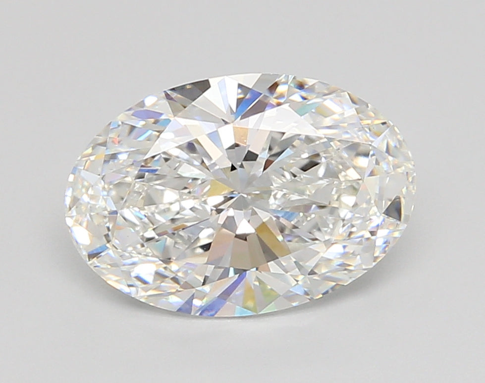 3.05 Carat Oval Shaped, Ideal Cut, E Color, VVS2 Clarity, IGI Certified Lab Grown Diamond