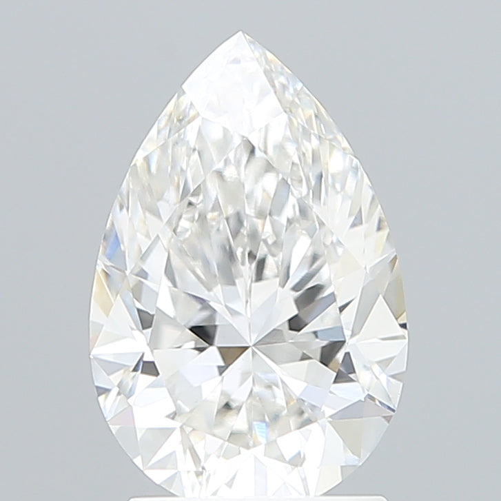 2.10 Carat Pear Shaped, Ideal Cut, F Color, VS1 Clarity, IGI Certified Lab Grown Diamond