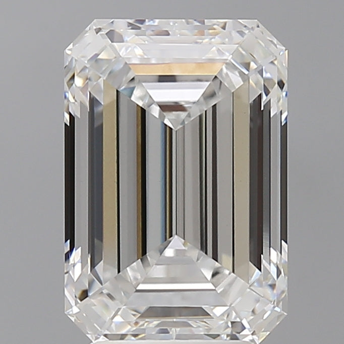 4.60 Carat Emerald Shaped, Ideal Cut, E Color, VVS2 Clarity, IGI Certified Lab Grown Diamond