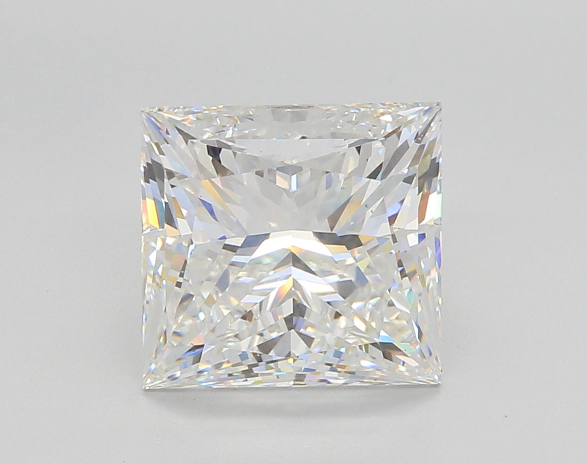 4.86 Carat Princess Shaped, Ideal Cut, E Color, VS1 Clarity, IGI Certified Lab Grown Diamond