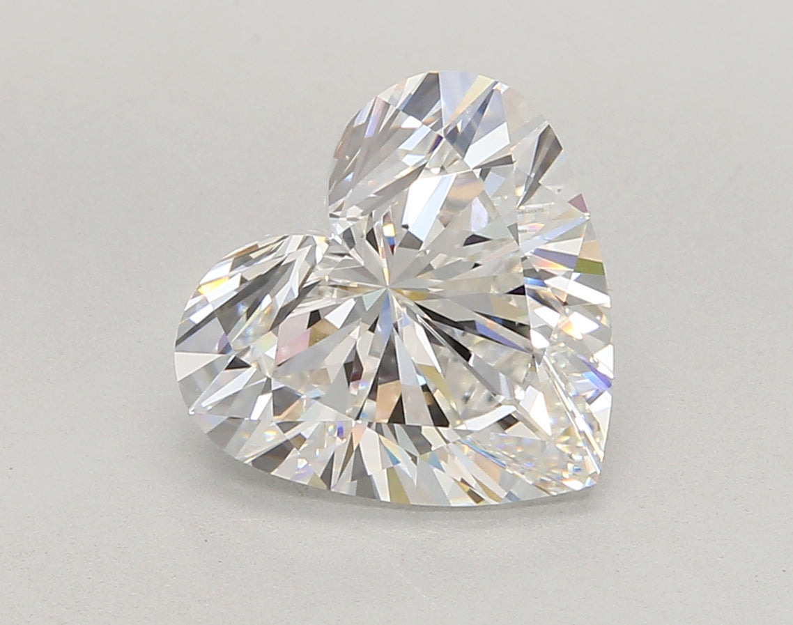 4.09 Carat Heart Shaped, Ideal Cut, E Color, VVS2 Clarity, IGI Certified Lab Grown Diamond