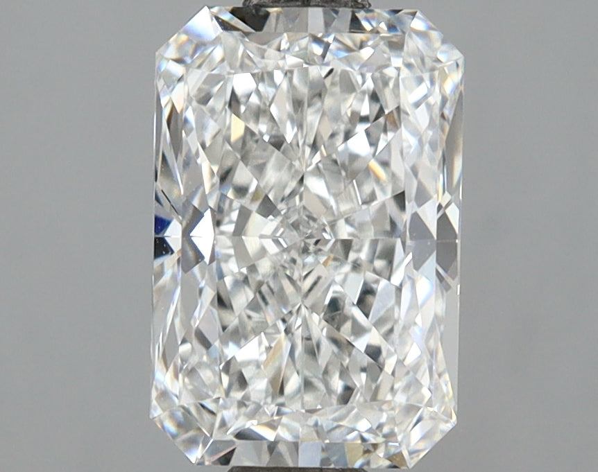 2.58 Carat Radiant Shaped, Ideal Cut, E Color, VVS2 Clarity, IGI Certified Lab Grown Diamond