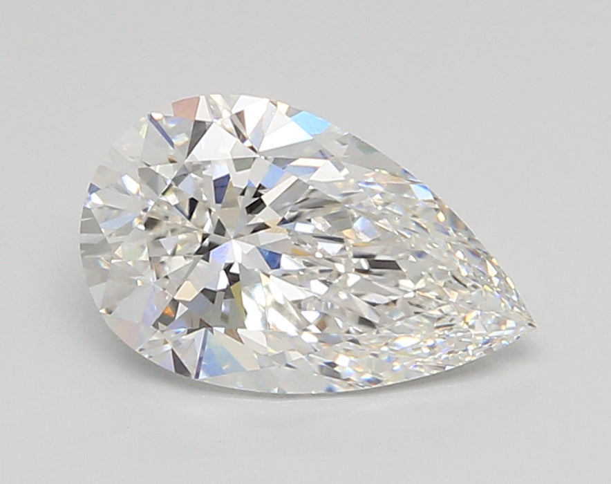 2.06 Carat Pear Shaped, Ideal Cut, E Color, VS1 Clarity, IGI Certified Lab Grown Diamond