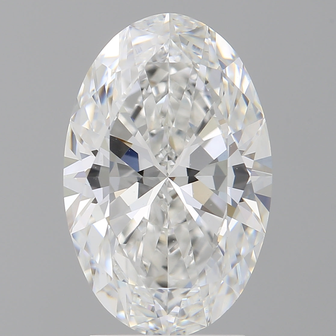 3.10 Carat Oval Shaped, Ideal Cut, E Color, VVS2 Clarity, IGI Certified Lab Grown Diamond