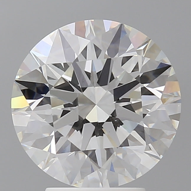 4.00 Carat Round Shaped, Excellent Cut, F Color, VVS2 Clarity, IGI Certified Lab Grown Diamond